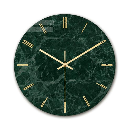 简约之美 clock003大理石纹亚克力挂钟点亮客厅装饰